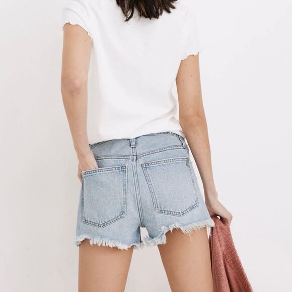 Madewell Relaxed Denim cut‎ off Shorts in Cedarcroft Wash Size 28 - Picture 2 of 11
